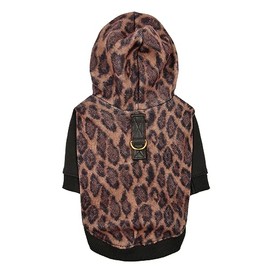 Puppia Kovo Winter Hoodie Warm Cozy Fashionable for Small Dogs, Brown, Medium