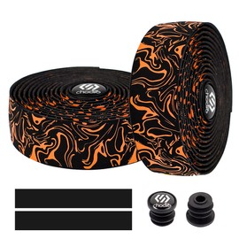 Chooee Bicycle Handlebar Tapes, 2 Rolls Handlebar Tape for Road Bike (Orange)