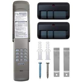 877MAX Garage Door Keypad Replacement with 2pcs Garage Door Opener Remote Fit for Liftmaster/Chamberlain/Craftsman Garage Door Opener Since 1993