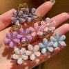 5PCS Small Flower Hair Claw Clips for Women Mini Crystal
