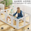Clear Acrylic Dog Playpen with Door,23.6" Puppy Playpen,Easy Assemble Pet