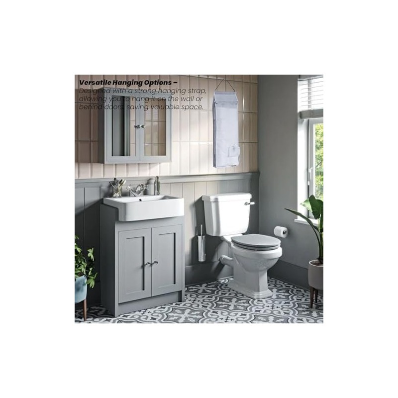 YNR Hanging Toilet Roll Holder – Fabric Toilet Roll Storage