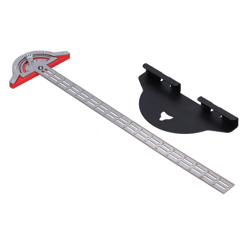 Woodworker Edge Ruler Protractor Portable Stainless Steel Angle Measuring Tool
