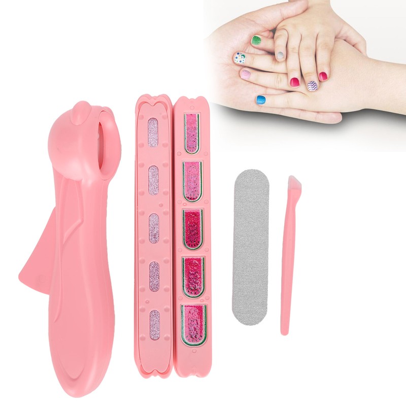 Nail Stamper Machine Set Nail File Nail Glitter Stickers Children