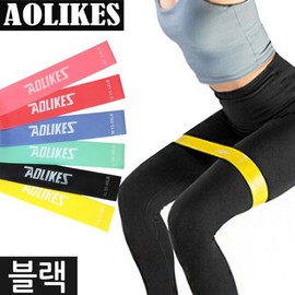 AOLIKES Loop Band Squat Lunge Home Training Band (Black) / AOLIKES 루프밴드 스쿼트 런지 홈트레이닝 밴드 (블랙)