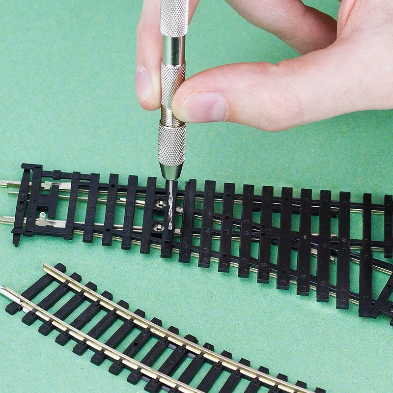 Modelcraft PPV2237 Pin Vice Double Ended Swivel Top, Silver