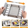 Extend Kitchen Sink Drain Basket,Stainless Steel Retractable Sink Rack,Over Sink