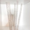 Unique Gold Glitter Reusable Plastic Straws (Pack of 10) -