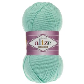 55% Cotton 45% Acrylic Alize Cotton Gold Yarn 1 Skein/Ball 100 gr 360 yds (15-Water Green)