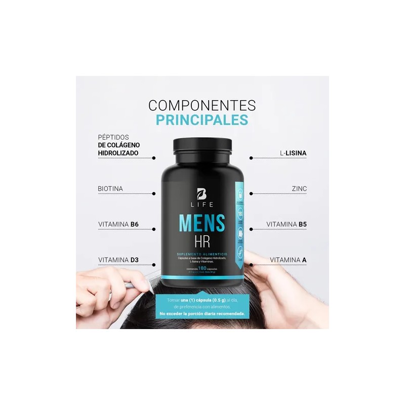 Vitaminas Cabello Y Barba Para Hombre De 180 Cápsulas B