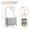 ROMOON Rolling Laundry Basket Organizer with Hanging Clothes Rack: 4