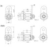 FJM Security 2400AS-KD Tubular Cam Lock with 5/8" Cylinder and