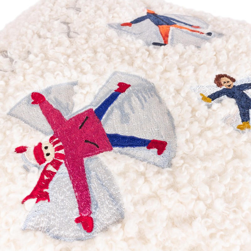 furn. Christmas Together Snow Angels Cushion Case,White,43 x 43 cm