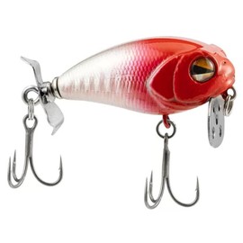Top Water Fishing Lure，Equipped with Metal Bubble Baffle and Tail Propeller.Fishing Bait Suitable for Both Saltwater and Freshwater. (Red and White)