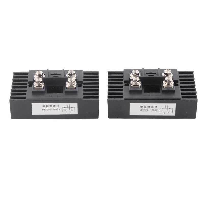 2 Pcs Bridge Rectifier MDQ60A 1600V Isolated Mounting Base Current