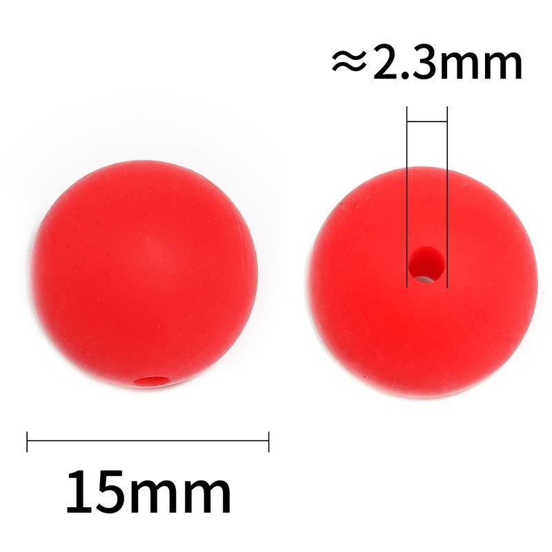 【B170】 Beads for DIY Projects: 15mm Round, Mixed Color, 30Qty