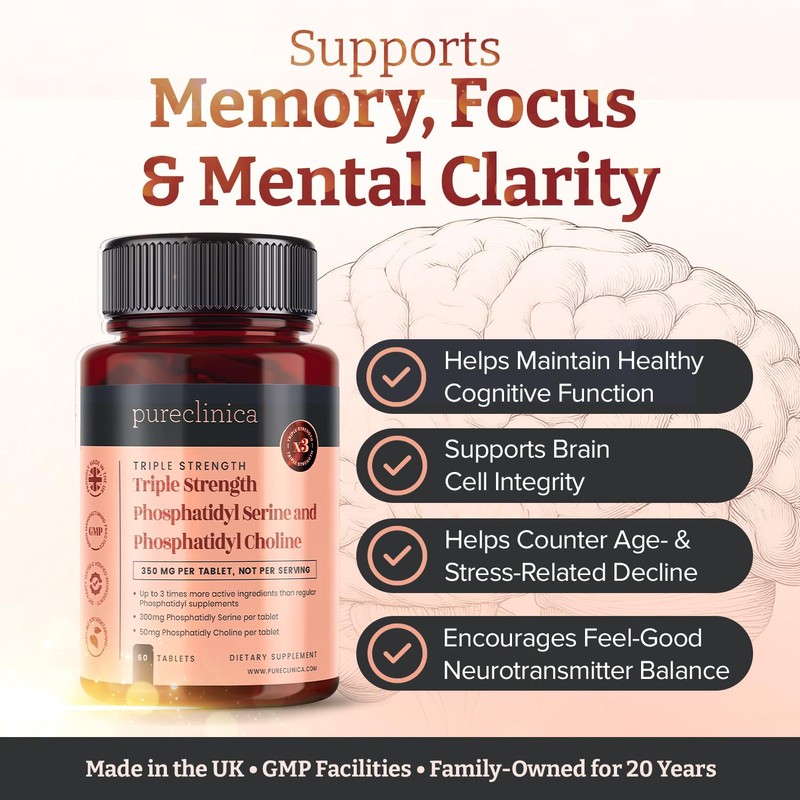 Triple Strength Phosphatidyl Serine and Phosphatidyl Choline 350mg x 240