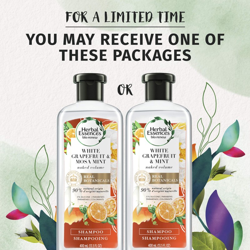 Herbal Essences bio:renew White Grapefruit & Mosa Mint Naked Volume