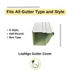 LEAF4GO 6" Gutter Guards Leaf Filter - Domestic Aluminum Gutter