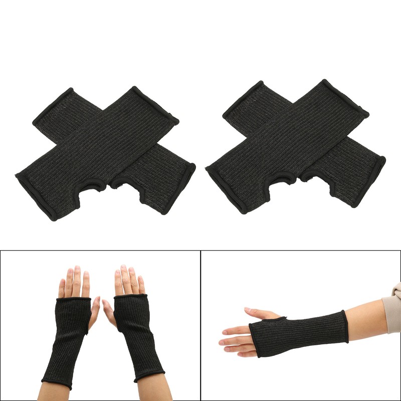 4Pcs Cut Resistant Sleeves Level 5 Protection Thumb Slot Design