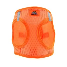 DOGGIE DESIGN American River Step in Wrap Up Ultra Choke-Free Mesh Dog Harness with Safe Night Walking Reflective Strips (Soft Mesh Polyester, Machine Wash and Line Dry) (L, Hunter Orange)