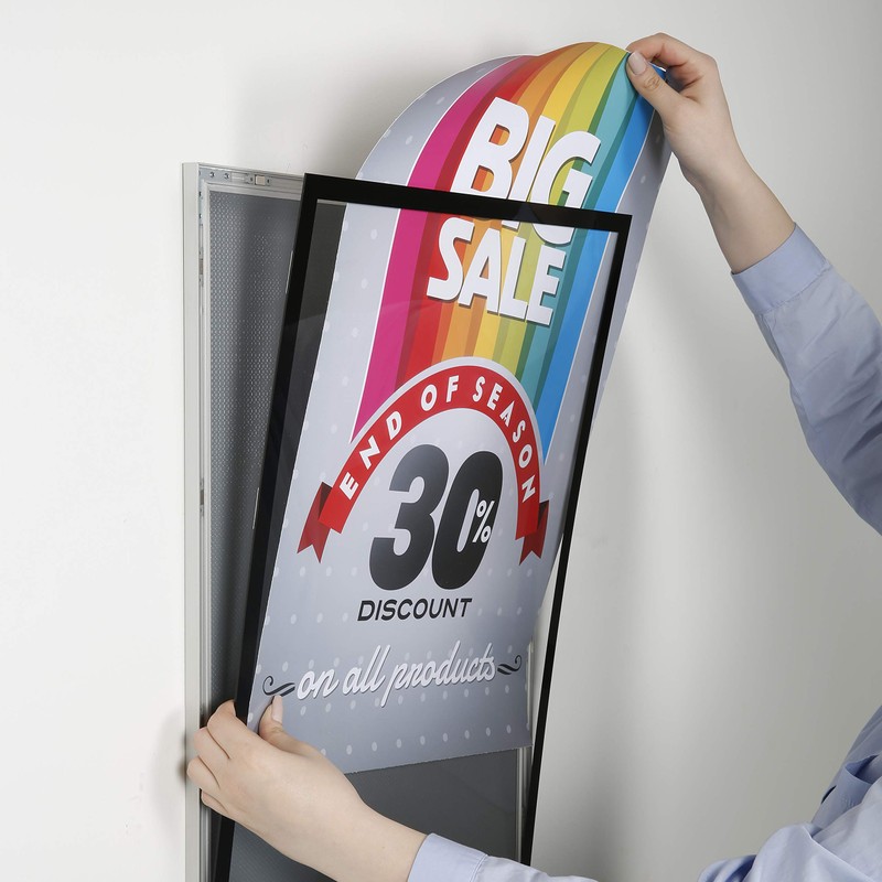 DISPLAY SALES Magnetic Poster Frame Aluminium with Black Mount Elegant