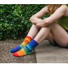 Solmate Socks - Mismatched Crew Socks; Made in USA; Rainbow