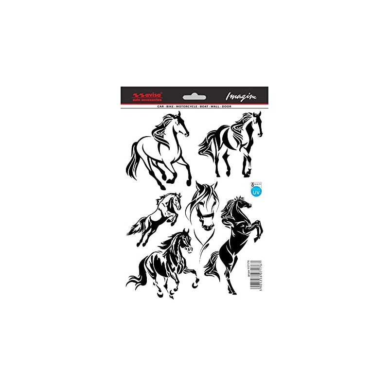 Avisa Car Tattoo Sticker Mustang Set 19 x 28 cm