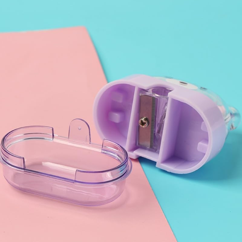 SHIDXIB 4Pcs Cute Bear Pencil Sharpener Single Sharpener Cute Stationery