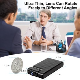 Mini Rotating Security Camera with 32GB SD Card– 1080P HD WiFi Cam with Night Vision, Remote View, Motion Detection, for Home Surveillance, Baby/Pet/Nanny Monitor