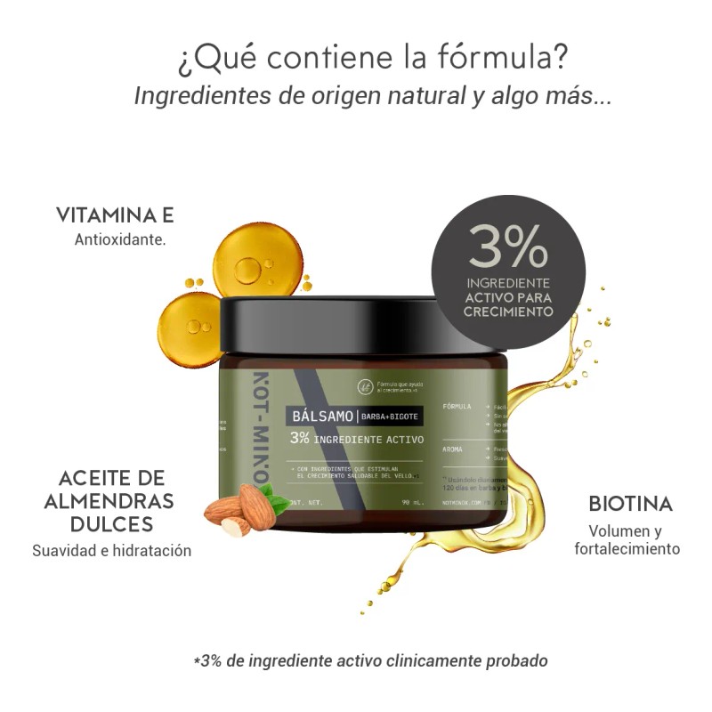 Balsamo Para Crecimiento De Barba Media O Con Huecos Y