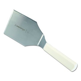 Basics P94858 5" x 4" White Hamburger Turner with Polypropylene Handle