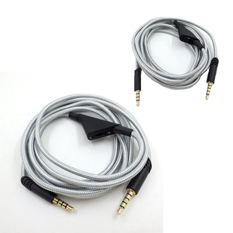 Headphone Cable with Volume Control Adjustable Gaming Headset Cable with