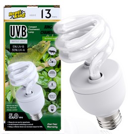 ReptiKing UVB Reptile Light, 13W UVB5.0 Bulb, UVA UVB Reptile Light Bulb Lamp for Leopard Gecko Crested Gecko,Turtle,Chameleon UVB Bulbs for Jungle Reptiles