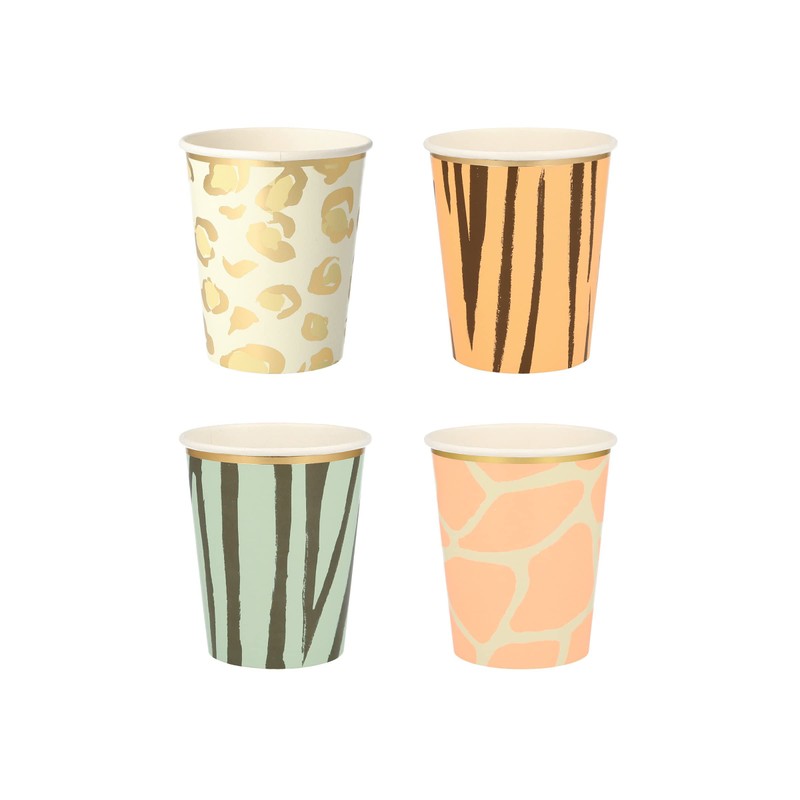 Meri Meri Safari Animal Print Party Cups (Pack of 8)