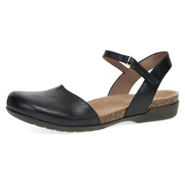 Dansko Rowan Sandal for Women – Memory Foam and Cork Footbed for Comfort and Arch Support – Lightweight Rubber Outsole for Long-Lasting Wear Black Waxy 8.5-9 M US