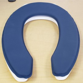 Universal ULTRAGEL RELIEVE Toilet Commode Gel Seat Cushion for Elderly, Handicapped or Disabled. Elongated Oval Open Front 19”Lx15”W Heavy Duty @ 0.70 thick