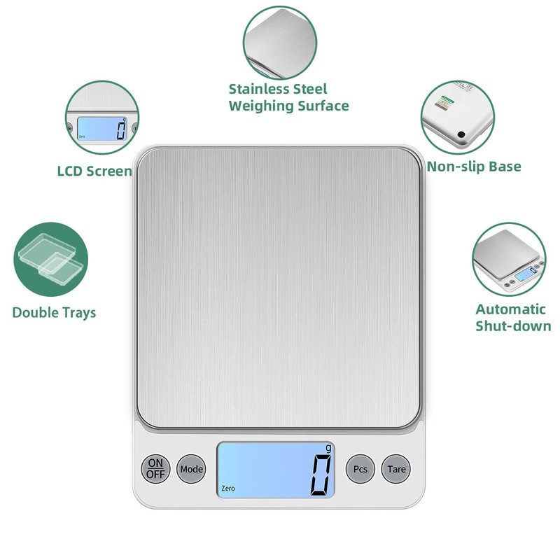 KUBEI Upgraded Larger Size Digital Food Scale Weight Grams and
