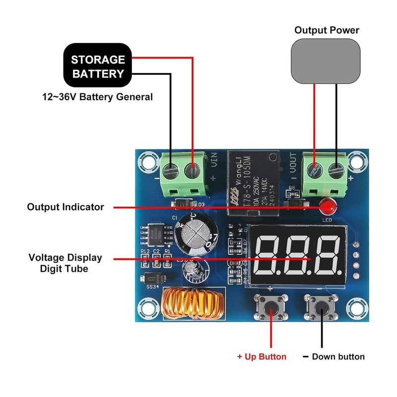 4PCS 12V-36V DC Voltage Protection Modules XH-M609 Over-Discharge Circuit Protection