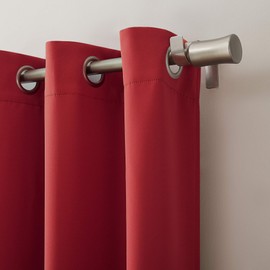Sun Zero Riley Kids Bedroom Blackout Grommet Curtain Panel, 40" X 95", Red