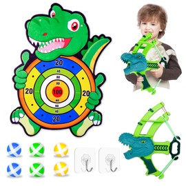 Dinosaur Toy from 3 Years, 70 cm Throwing Game Children's Velcro Dartboard with 6 Velcro Balls and Hooks, Dinosaur Shooting Toy for Children, Birthday Christmas Gift, Indoor Outdoor Throwing Game