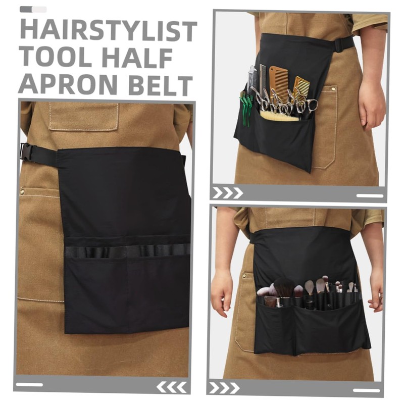 SAFIGLE Classic Black Hairdressing Apron with Adjustable Straps Essential Tool