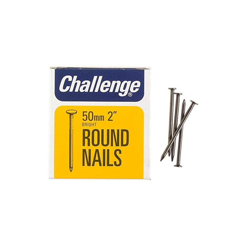 Runde Nägel, hell, 50 mm (225 G), Nagelbefestigungen, Hardware –