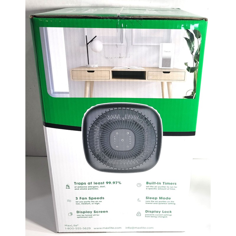 Maxlite AP215SF2, PurAirMax TableTop Air Purifier 445 sq ft. Brand