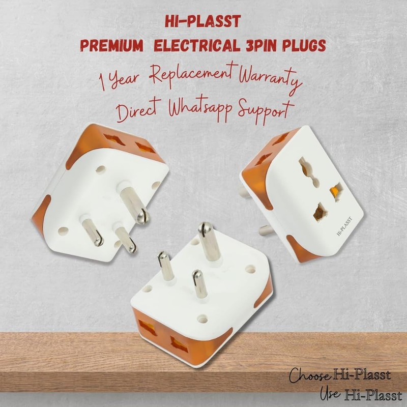 HI PLASST PINS N PLUGS (5Pcs) 3 Pin Modular Travel