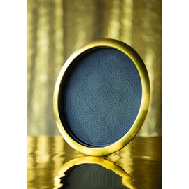 Service Ideas TR1614RIVG Tray with Removable Insert, 14" Round, Stainless Steel, Vintage Gold