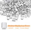 uxcell 200Pcs Aluminum Crimping Loop Sleeve for 3/32" Diameter Wire