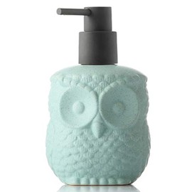 SELLONWANELO Cute Owl Dish Hand Soap Dispenser Pump Liquid Lotion Bottle Ceramic Bathroom Kitchen Green
