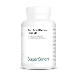 Supersmart - Anti-Acid Reflux - Relieve Heartburn & Acid Reflux Naturally | 100% Natural Non-GMO & Gluten Free - 90 Vegetarian Capsules