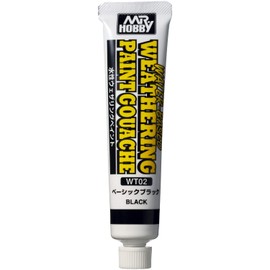 GSI Creos WT02 Water-Based Weathering Paint, Basic Black, Model Paint